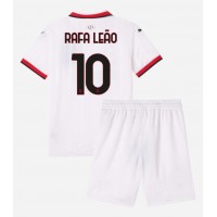 Fotbalové Dres AC Milan Rafael Leao #10 Dětské Venkovní 2024-25 Krátký Rukáv (+ trenýrky)